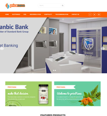 Price Nana Website developed by Mawufemor Ashong